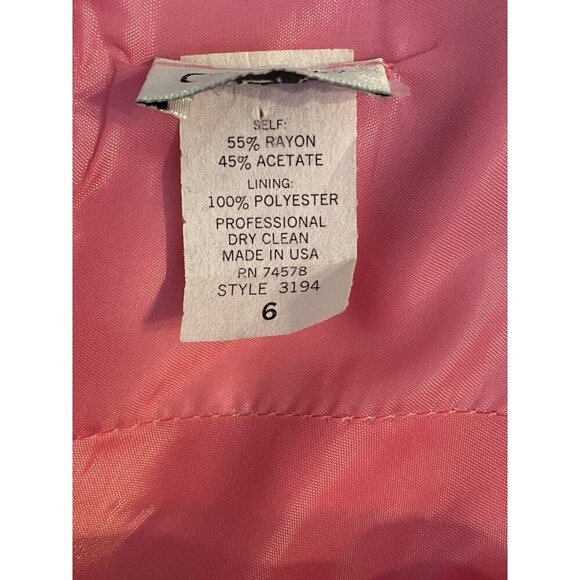 Vintage Cache Pink Y2K Satin Long Bias Cut Prom Slip Dress Gown Rhinestone Sz 6 - Picture 11 of 12